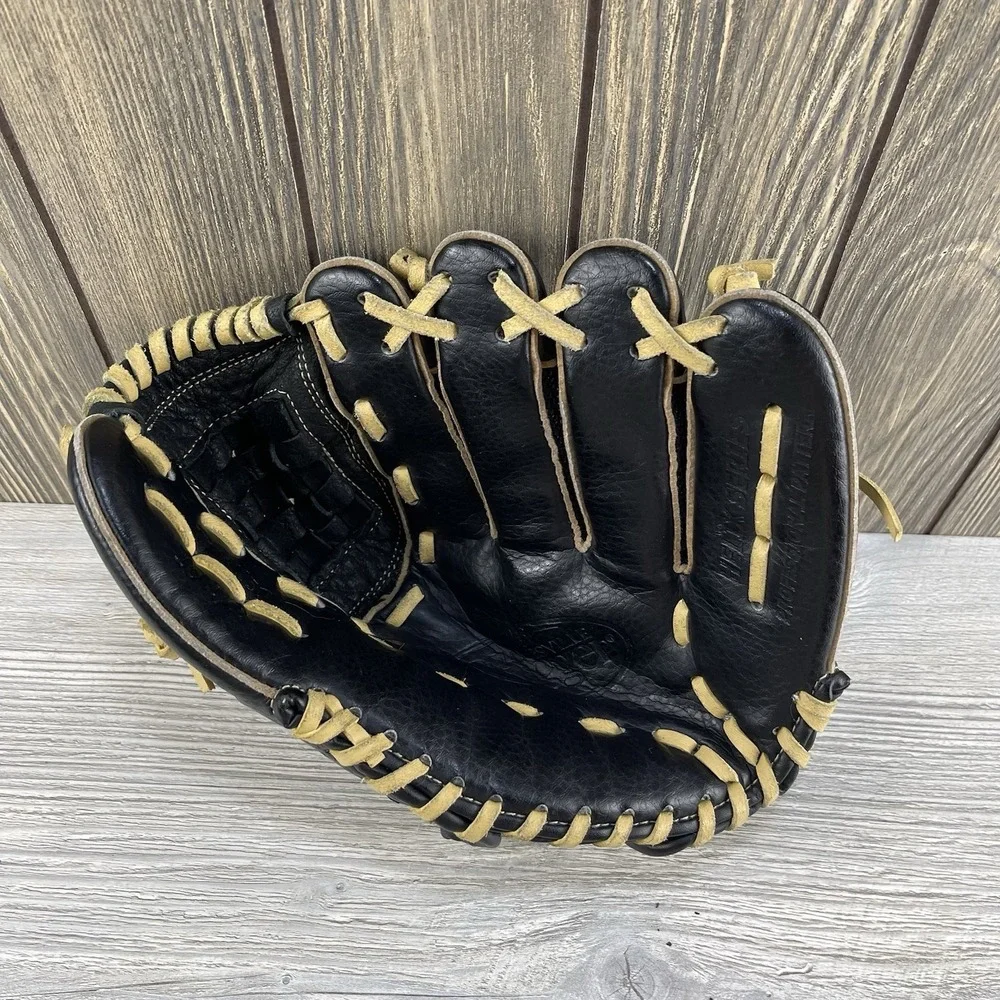 Louisville Slugger Helix Series Baseball GloveHXBK5D Black Leather Mitt RHT 10.5